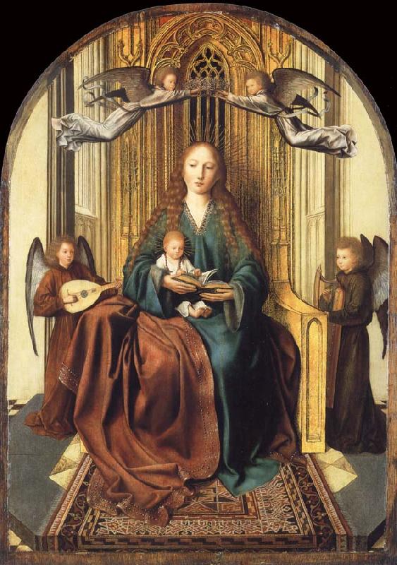 Quentin Massys The Virgin and Child Enthroned,with four Angels China oil painting art